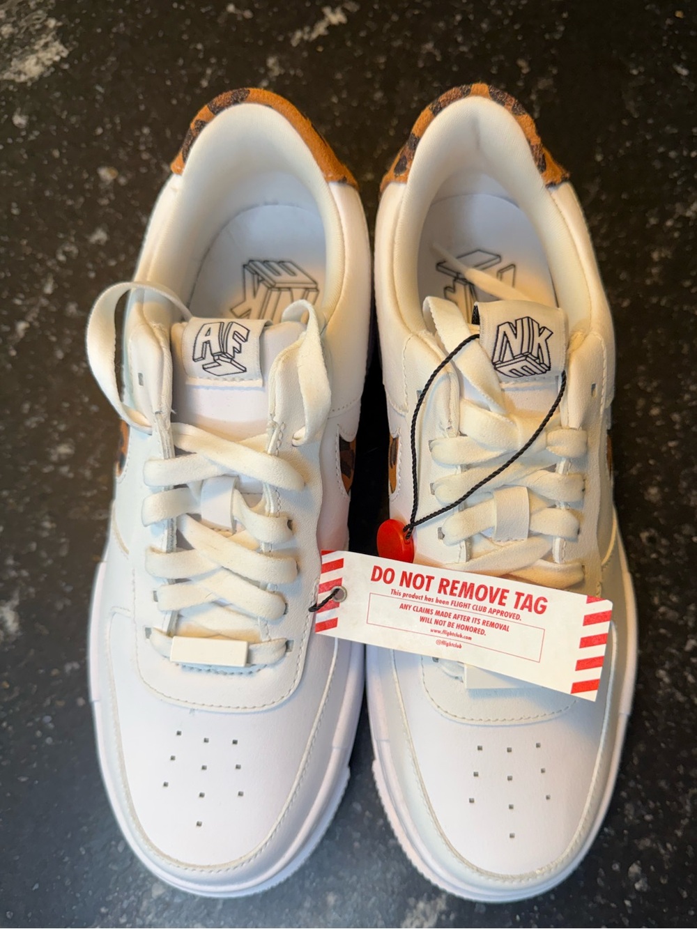 Nike Air Force 1 Fontanka White Leopard Platform Sneakers Womens 8.5 NWOB